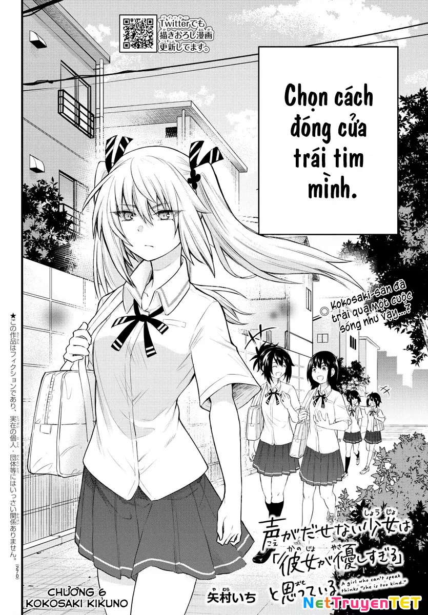 Cô bạn bị mất đi giọng nói luôn nghĩ rằng "Cậu ấy dịu dàng thật đấy": Chapter 6