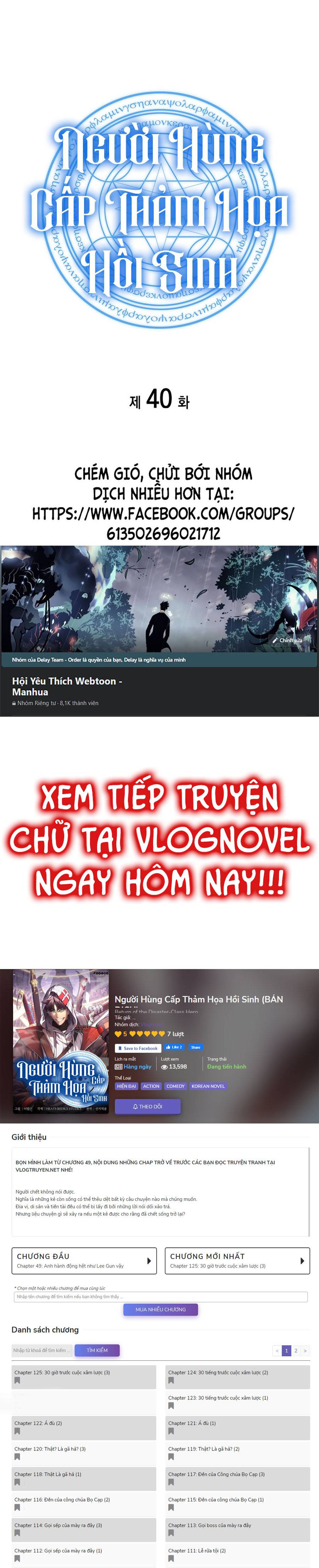 Người Hùng Cấp Thảm Họa Hồi Sinh: Chapter 40